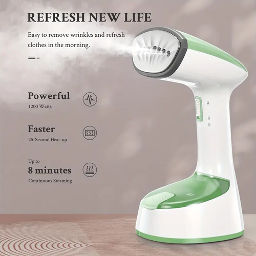 Portable Handheld Steamer for Clothes, Rotating Head Foldable Steam Iron, Wet Dry 2 in 1 Mini Garment Steamer Wrinkle Remover for Travel Home Dorm