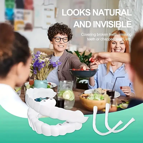 Buy one get two free Natural Denture Set | Food-Grade Resin | Comfort Fit for Men & Women