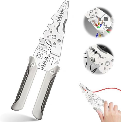 Outdoor Survival Essential! 5-in-1 Multitool Pliers with Wire Stripper or Cutter or Shear for Camping or Emergency or Home Repair