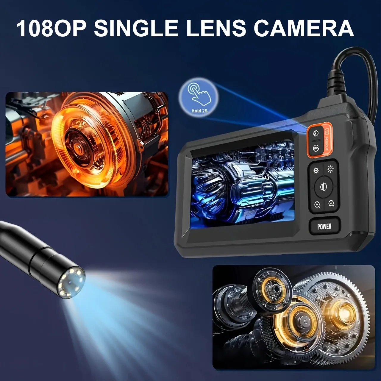 New 5–10mm HD Industrial Endoscope with Display Screen | Pipeline & Maintenance Inspection Tool | In-Stock Wholesale