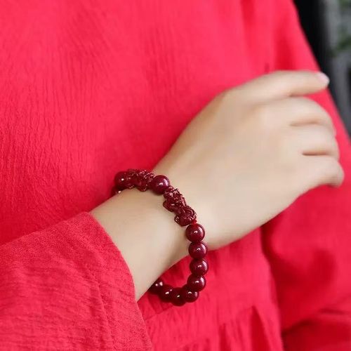 🍀🧧Natural Cinnabar Pixiu Bracelet | Your Wealth & Lucky Amulet