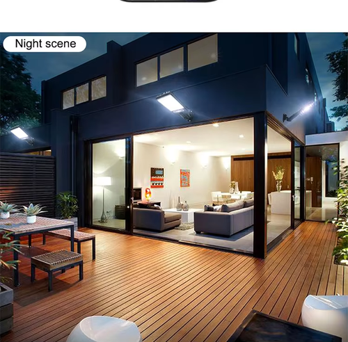 Outdoor Solar LED Wall Lamp Motion Sensor Remote Control Waterproof Yard Light for Home