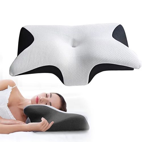 Adult butterfly-shaped memory pillow - single-person functional pillow - neck-protecting pillow with an irregular shape - pillow for regulating sleep position - butterfly-shaped pillow