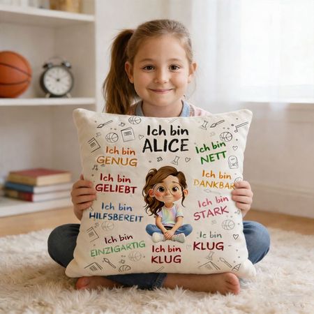 Personal isiertes Vertrauens kissen für Kinder-Individuelles Namens motivations kissen mit Kissen einsatz