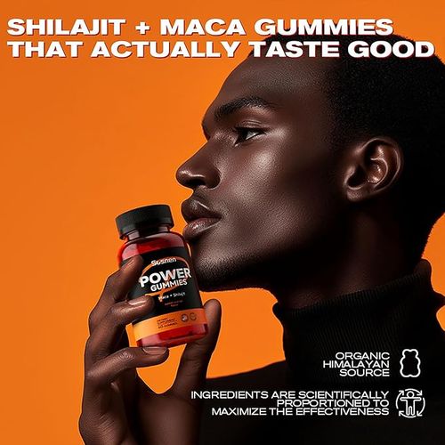 Power Gummies,with maca and shilajit,Inositol Gummies,Strengthens The Body and Promotes Absorption,shilajit Pure Himalayan Organic(60 Gummies)