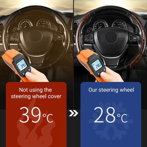 New Carbon Fiber Pattern Laser Ultra-thin Non-slip Universal Car Steering Wheel Cover