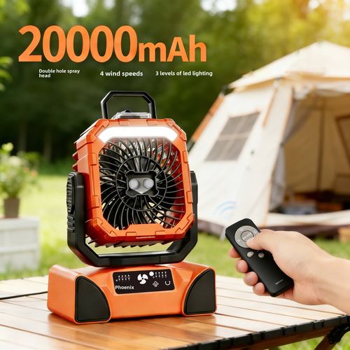 Portable misting cooling fan