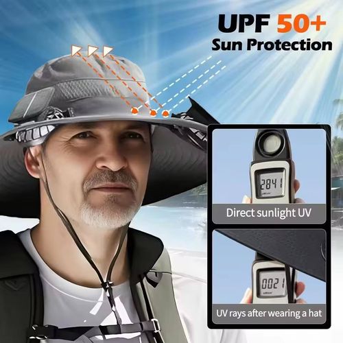 Solar-powered fan hat
