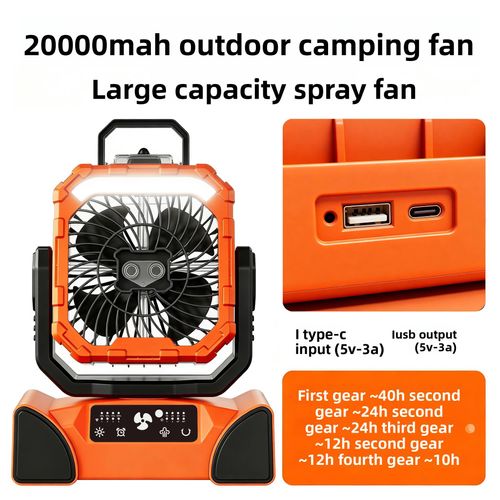 Portable misting cooling fan