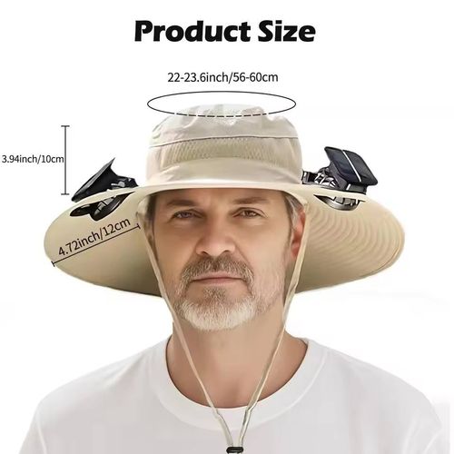 Solar-powered fan hat