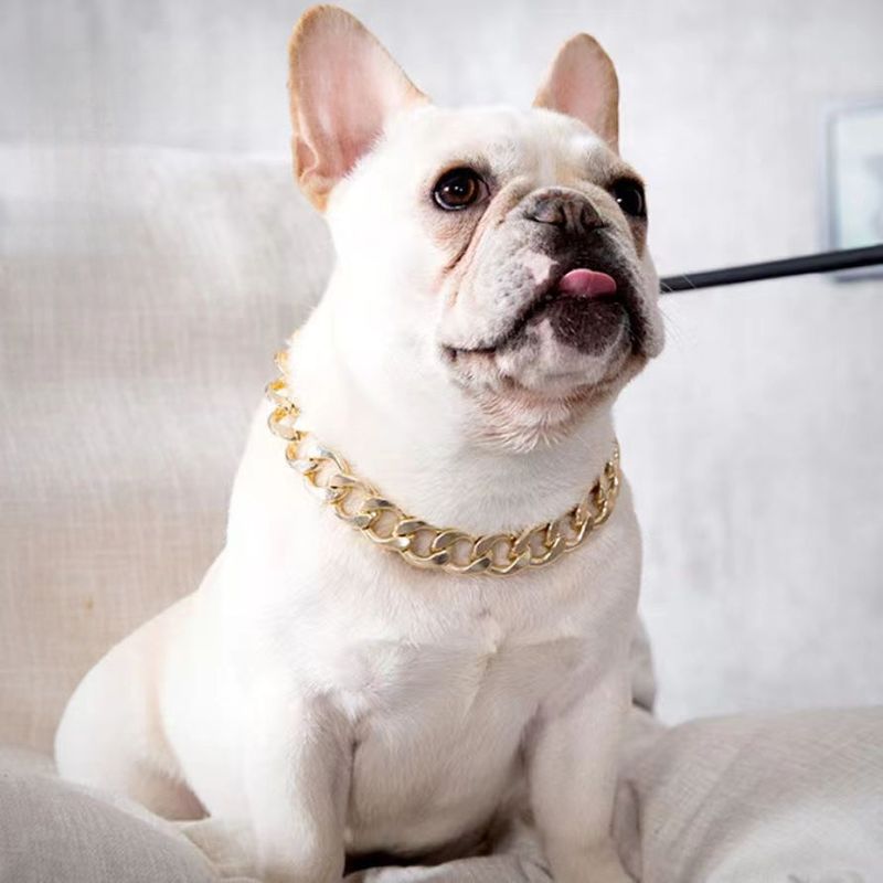 Pet Gold Chain Necklace – Lobster Clasp Design, Adjustable Length Adds a Bold, Powerful Look — Perfect for Cats and Dogs
