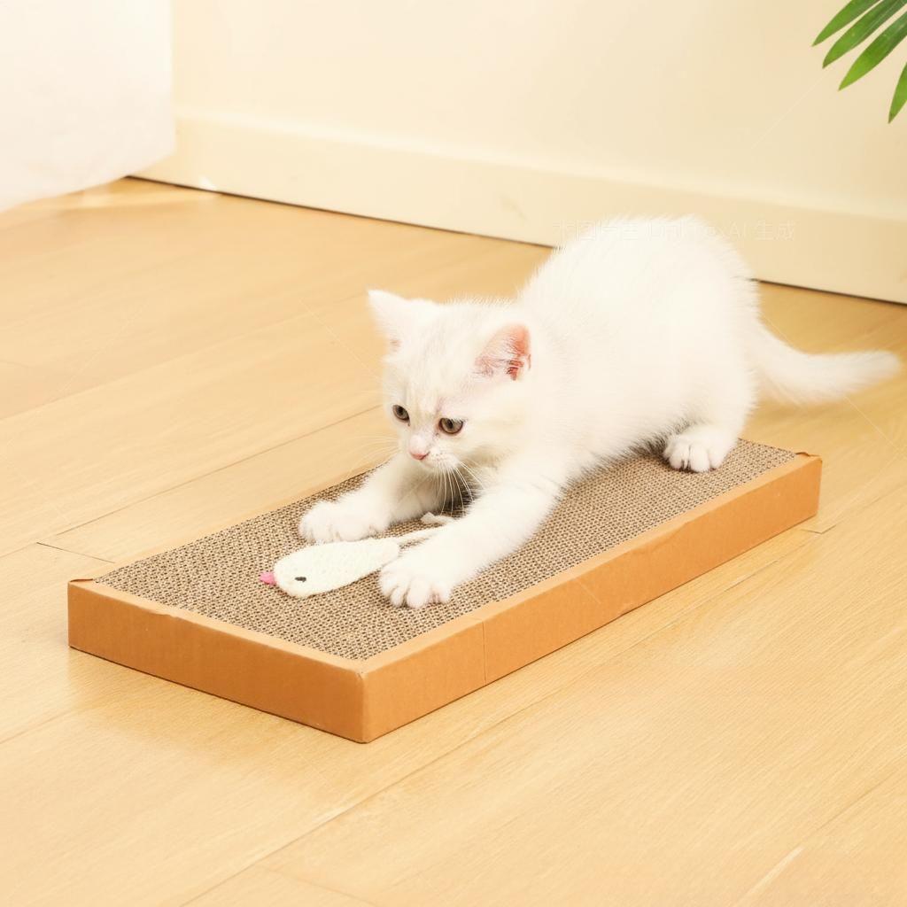 Cat Scratching Post with Mouse Pattern, Durable Corrugated Paper, Gentle and Non-Damaging, Helps Cats Release Natural Instincts