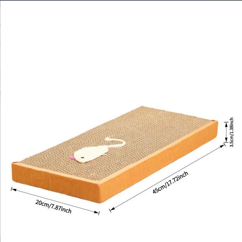 Cat Scratching Post with Mouse Pattern, Durable Corrugated Paper, Gentle and Non-Damaging, Helps Cats Release Natural Instincts