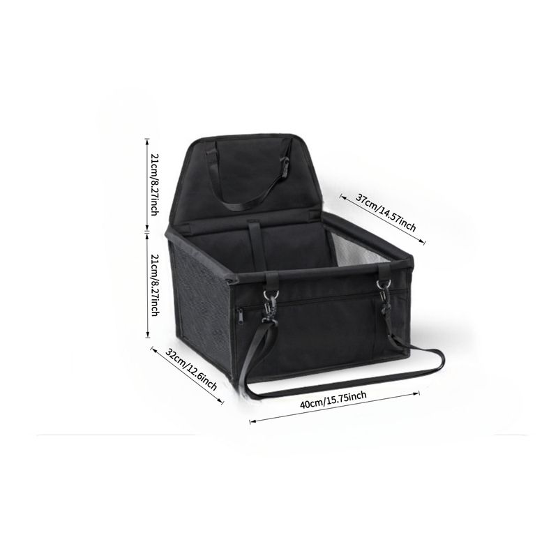 Pet Car Seat Booster Bag, Foldable Waterproof Breathable Oxford Travel Bag, Suitable for Small Medium Dogs Cats Pets, Car Dirt Proof