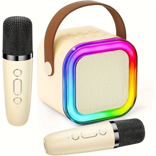 Mini Karaoke Machine With Microphone, Wireless Microphone For Adults With LED Party Lights, Adult Microphone For Men And Women Christmas Birthday Gifts