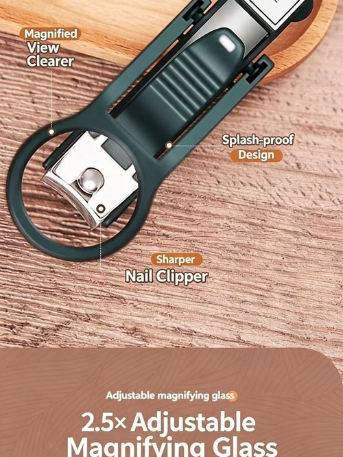 Magnifying Glass Nail Clipper Stainless Steel Portable Nail Cutter For Home Travel