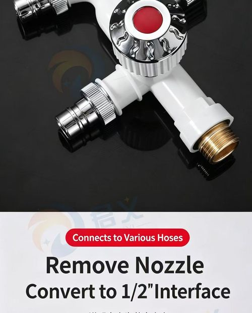 Orange Model B Dual‑Outlet Water Faucet, Wall Mount One In Two Out Tap with Ceramic Valve for Washing Machine Mop Pool Household