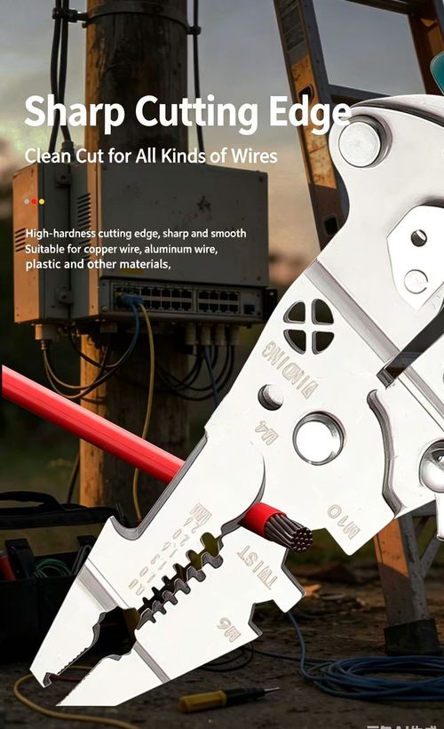 Multifunctional Foldable Wire Stripper Pliers, Stainless Steel Electrician Cable Cutter Crimper Tool