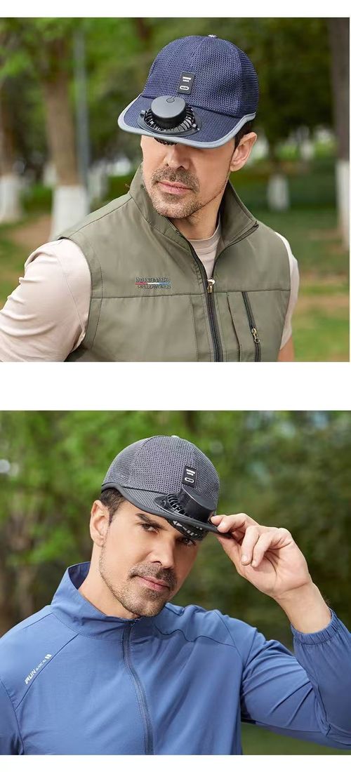 Solar Powered Cooling Fan Baseball Cap, Breathable Mesh Sun Hat With Built-in Fan For Outdoor Fishing Cycling, Black Beige Two Colors