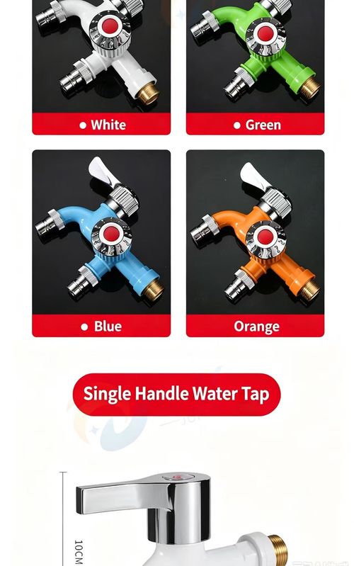Orange Model B Dual‑Outlet Water Faucet, Wall Mount One In Two Out Tap with Ceramic Valve for Washing Machine Mop Pool Household