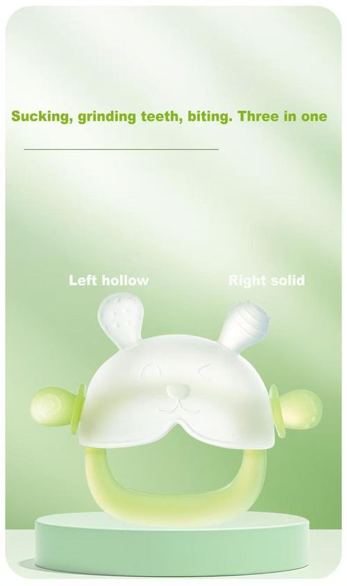 2-pack-Bunny Baby Teether Mitten - No Gagging - Nano Plasma Anti-Dust, BPA FREE Food Grade Silicone, Wearable Anti-Falling Wristband Design, Learning Grasping Toy for 3-18 Months Baby, Sensory Teether - Baby Items, Infant, sohochic, Animals, Bunny Ears