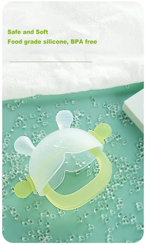2-pack-Bunny Baby Teether Mitten - No Gagging - Nano Plasma Anti-Dust, BPA FREE Food Grade Silicone, Wearable Anti-Falling Wristband Design, Learning Grasping Toy for 3-18 Months Baby, Sensory Teether - Baby Items, Infant, sohochic, Animals, Bunny Ears