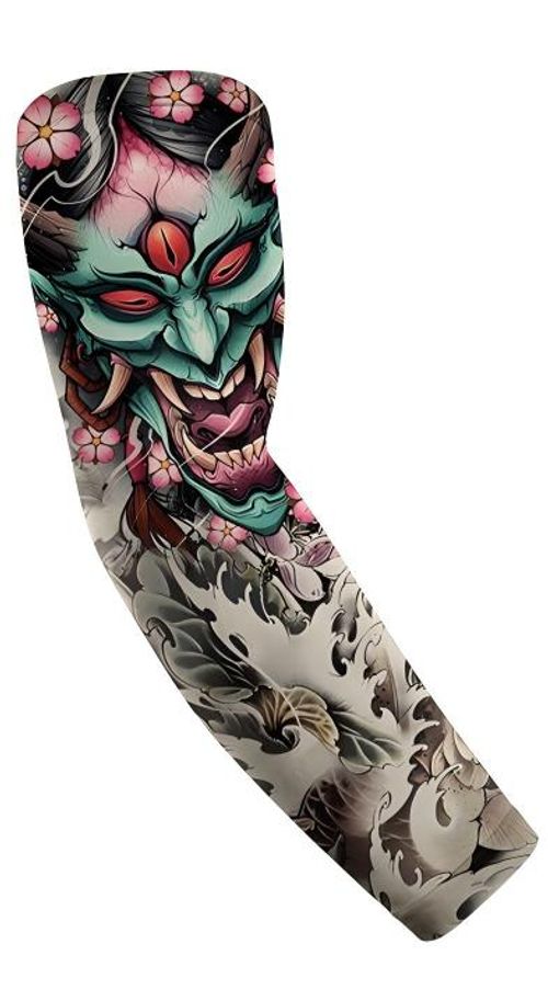 10-piece men's and women's tattoo arm sleeves with cooling function and UV protection, elastic sun-protective sleeves, suitable for daily life, outdoor sports, cycling, fishing, running and fitness etc.
