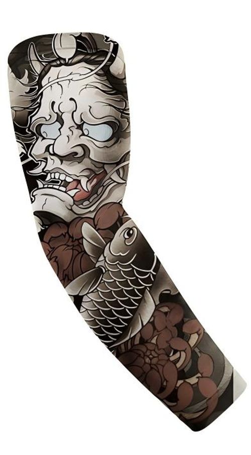 10-piece men's and women's tattoo arm sleeves with cooling function and UV protection, elastic sun-protective sleeves, suitable for daily life, outdoor sports, cycling, fishing, running and fitness etc.