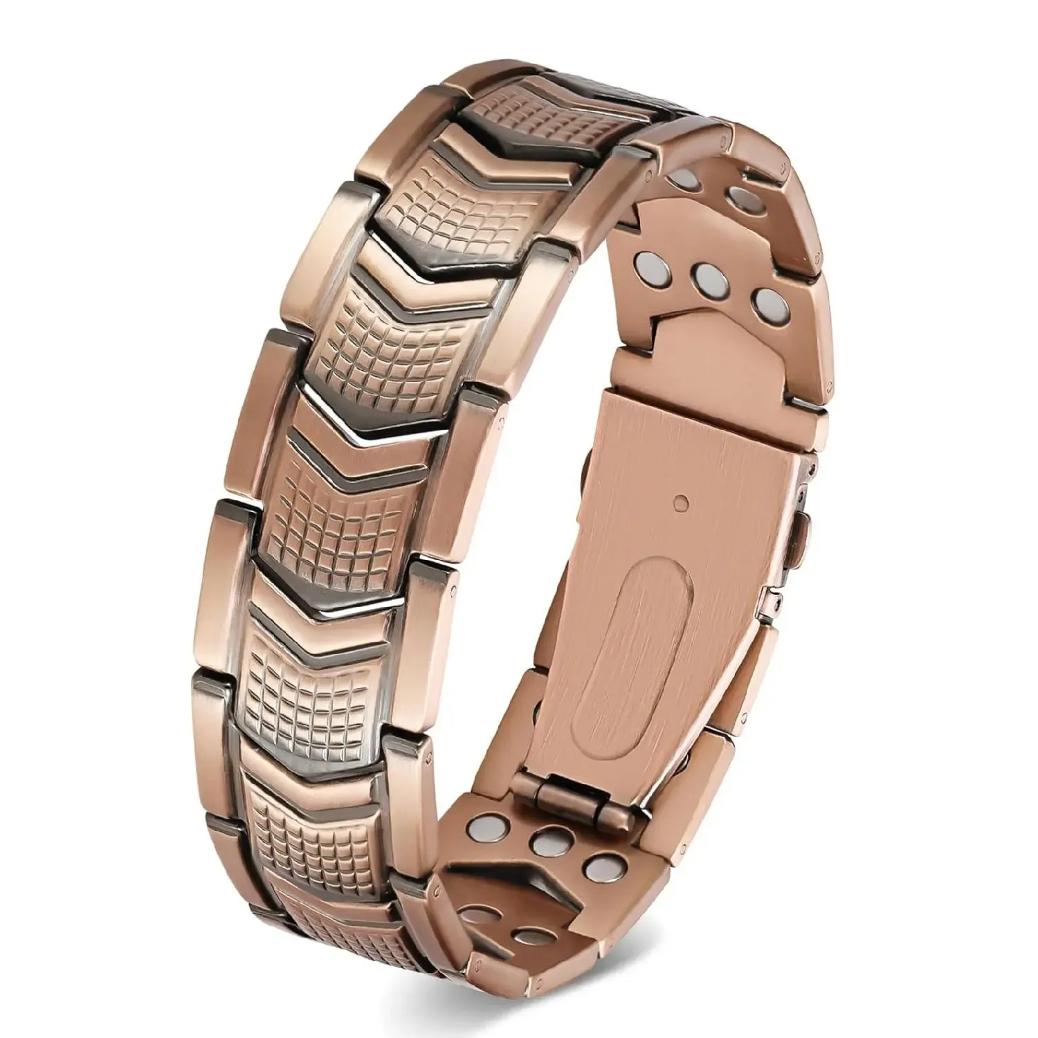 Trendy Men's Adjustable Copper Bracelet –  Copper with 3500 Gauss Magnets, Perfect Father's Day Gift & Daily Wear, Wearable