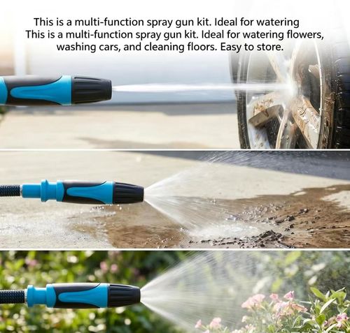 10M High Pressure Water Spray Gun, Explosion-proof Flexible Garden Hose for Car Washing, Watering & Floor Cleaning