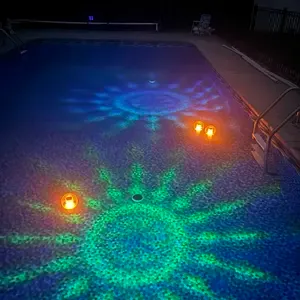 2pack Solar Floating Pool Lights, RGB Pool Lights with Remote Control, IP68 Waterproof for Above-Ground Pools, Pool Parties, Inground Pools & Hot Tubs