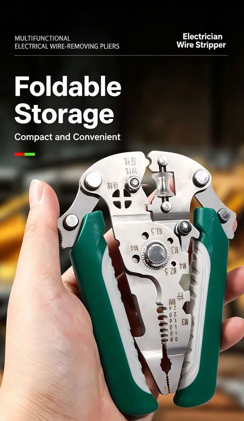 Multifunctional Foldable Wire Stripper Pliers, Stainless Steel Electrician Cable Cutter Crimper Tool