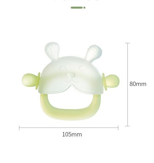 2-pack-Bunny Baby Teether Mitten - No Gagging - Nano Plasma Anti-Dust, BPA FREE Food Grade Silicone, Wearable Anti-Falling Wristband Design, Learning Grasping Toy for 3-18 Months Baby, Sensory Teether - Baby Items, Infant, sohochic, Animals, Bunny Ears