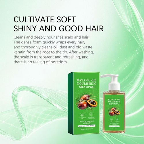 Batana Oil Shampoo for Hair Growth, Anti-Thinning Cleanser with Rosemary Extract for All Hair Types, Strengthens & Gently Repairs, 10.14 oz, Haircare
