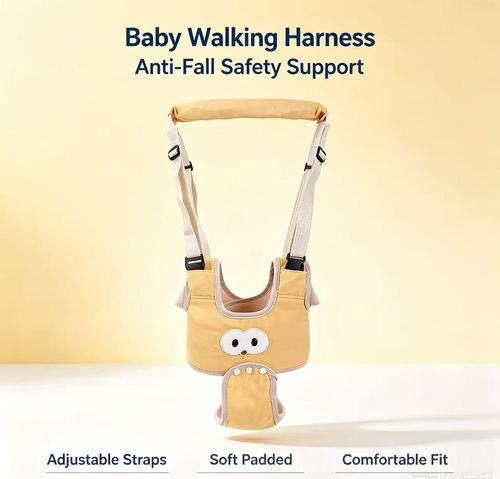 Baby Walking Harness, Toddler Anti‑Fall Learn‑to‑Walk Belt, Adjustable Soft Safety Harness for Baby Learning Walking, Relieve Parents Back Pain