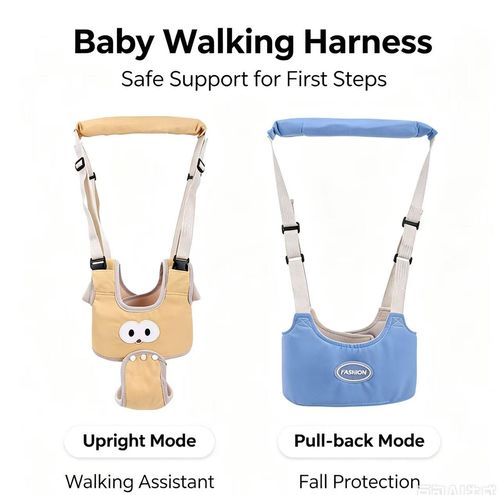 Baby Walking Harness, Toddler Anti‑Fall Learn‑to‑Walk Belt, Adjustable Soft Safety Harness for Baby Learning Walking, Relieve Parents Back Pain