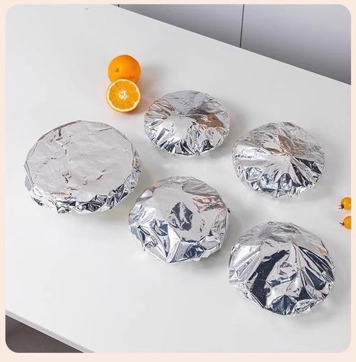 100PCS Disposable Aluminum Foil Food Covers, Kitchenware Cookware Accessory for Home Dining Table Food Containers, High-Quality Heat Retention and Freshness Preservation