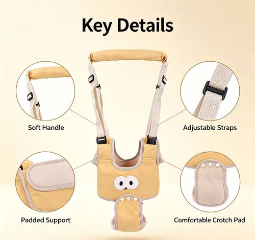 Baby Walking Harness, Toddler Anti‑Fall Learn‑to‑Walk Belt, Adjustable Soft Safety Harness for Baby Learning Walking, Relieve Parents Back Pain