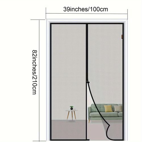 Screen Door, Self Sealing Mesh Partition for Keeps Bugs Out, Pet & Boys & Girls Friendly Screen Door, Easy Installation, Durable, Door Entrance, Door Hardware