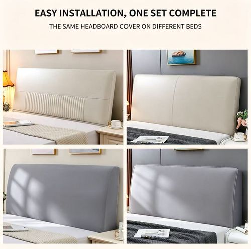 180cm Elastic Headboard Cover, Full Wrap Protector For 6×6 Queen Double Bed, Dustproof Moisture-proof Bed Head Slipcover