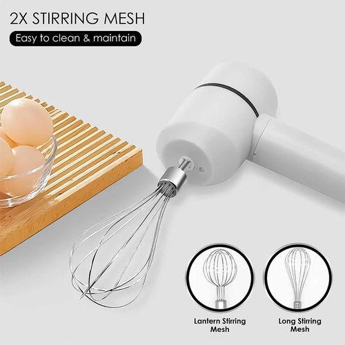 Electric Hand Whisk, Handheld Mixer, USB Rechargeable Cordless Kitchen Mixer for Baking and Mixing, Portable Multifunctional Egg Beater