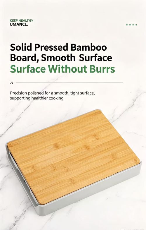 Multifunctional Bamboo Cutting Board with Storage Drawer & Garlic Ginger Grinder, Double Sided Anti Slip Kitchen Chopping Board
