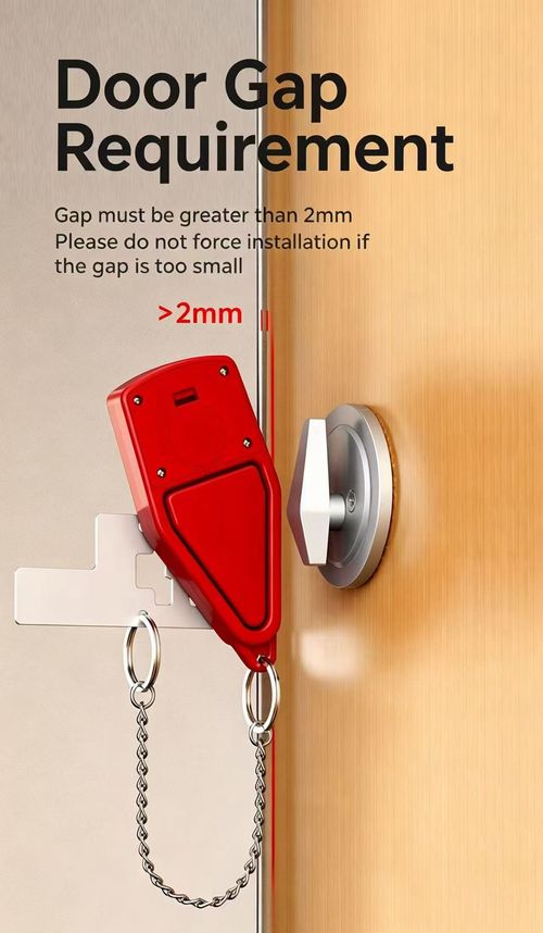 2-in-1 Portable Door Lock & Alarm for Home Travel Security Privacy Prevents Unwanted Entry 90 dB Alarm No Tools Required
