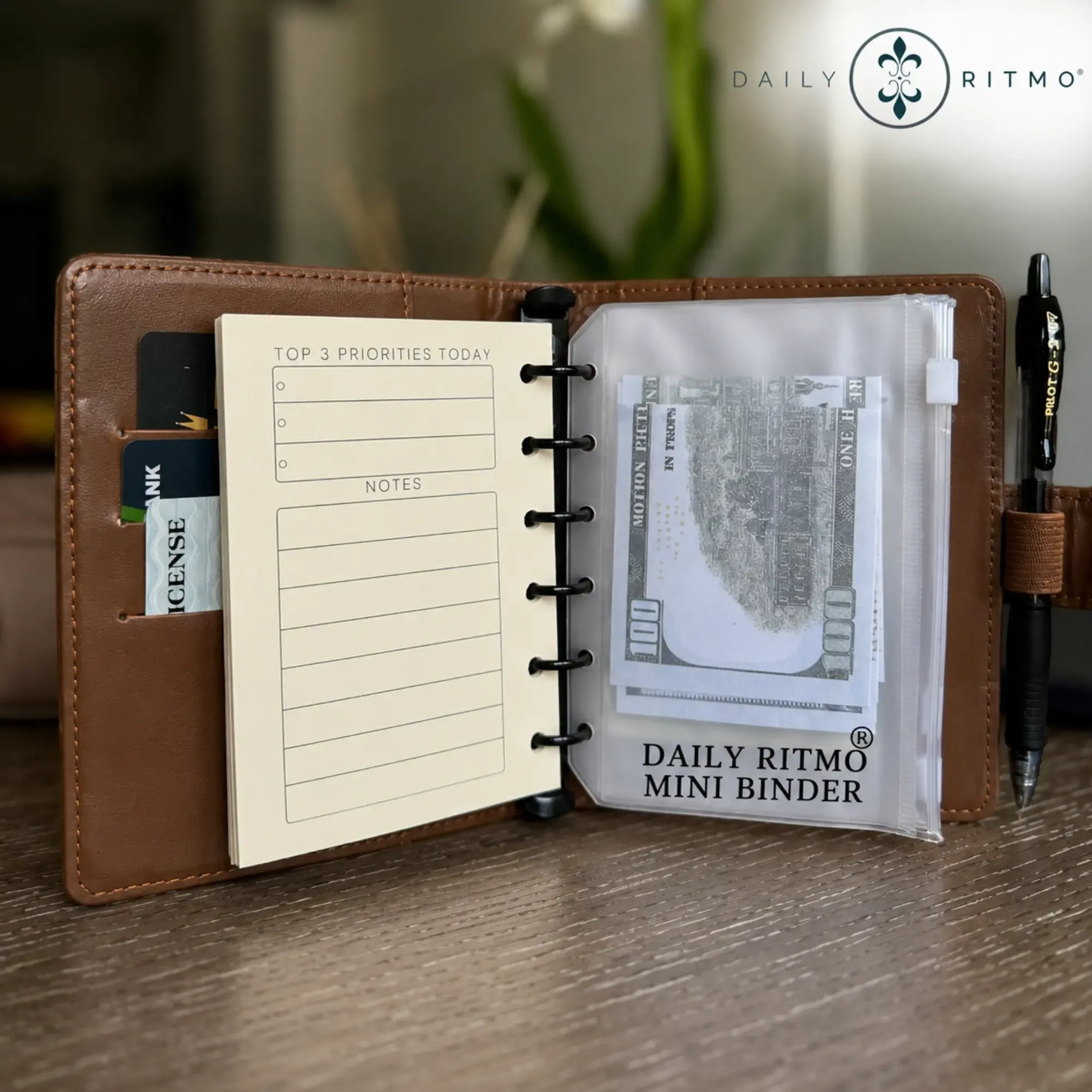 DAILY RITMO Mini Checkered Wallet A7 - Pocket Budget Planner with Money Stuffing Zippered Coin Pouch Envelopes, Wallets For Women, Checkered Adds Flair, Slim 1In Fits In Pockets, Checked Pattern Wallets, Mini Useful Gifts
