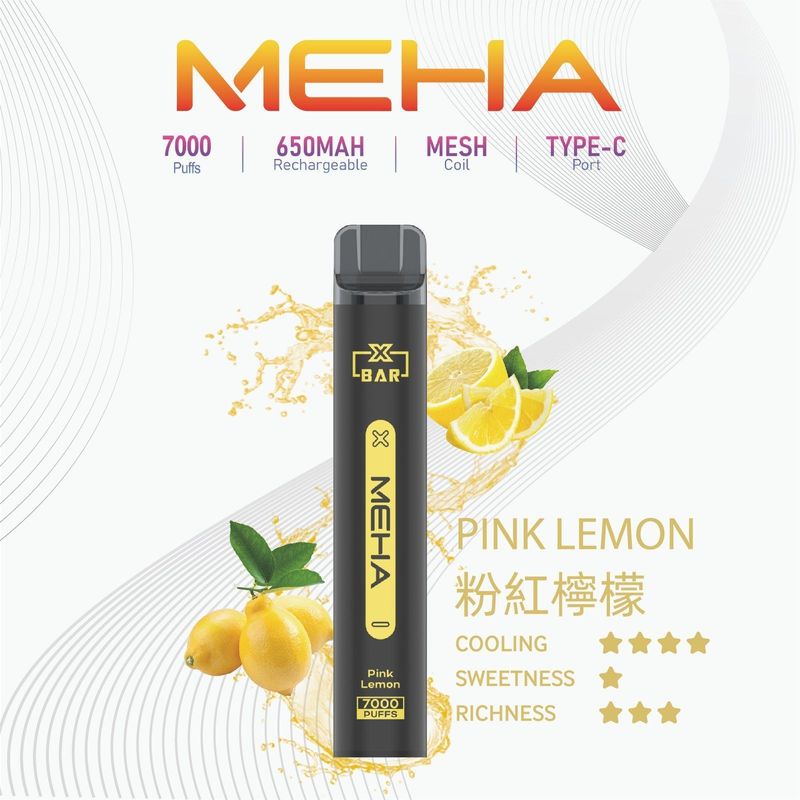MEHA XBAR 小黑條一次性電子煙7000 口量｜拋棄式小煙大容量多味選擇｜台灣正版