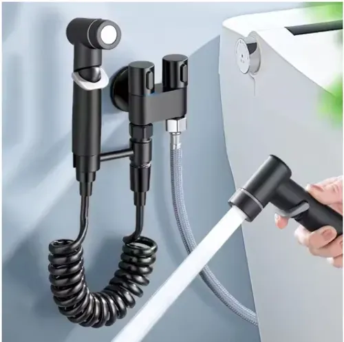 💥🔥High-Pressure Shower Gun Set with Dual Controls, One Inlet and Two Outlets for Sanitary Showers