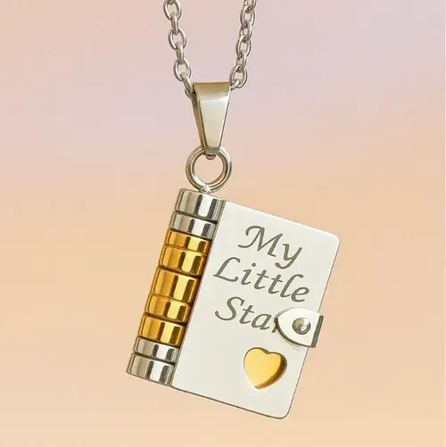 ✨ little star book necklace