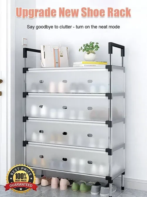 Space Saving Multi-Layer Dustproof Shoe Rack-Upgrade-5 layers