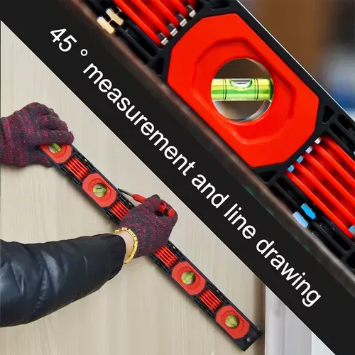 360-Degree Folding Multi-Function Magnetic Level with Five-Section Folding Ruler