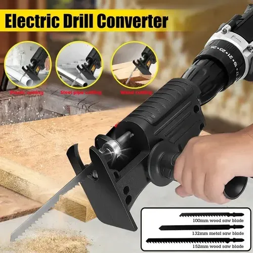 Electric Drill to Reciprocating Saw Adapter Portable Power Hand Attachment